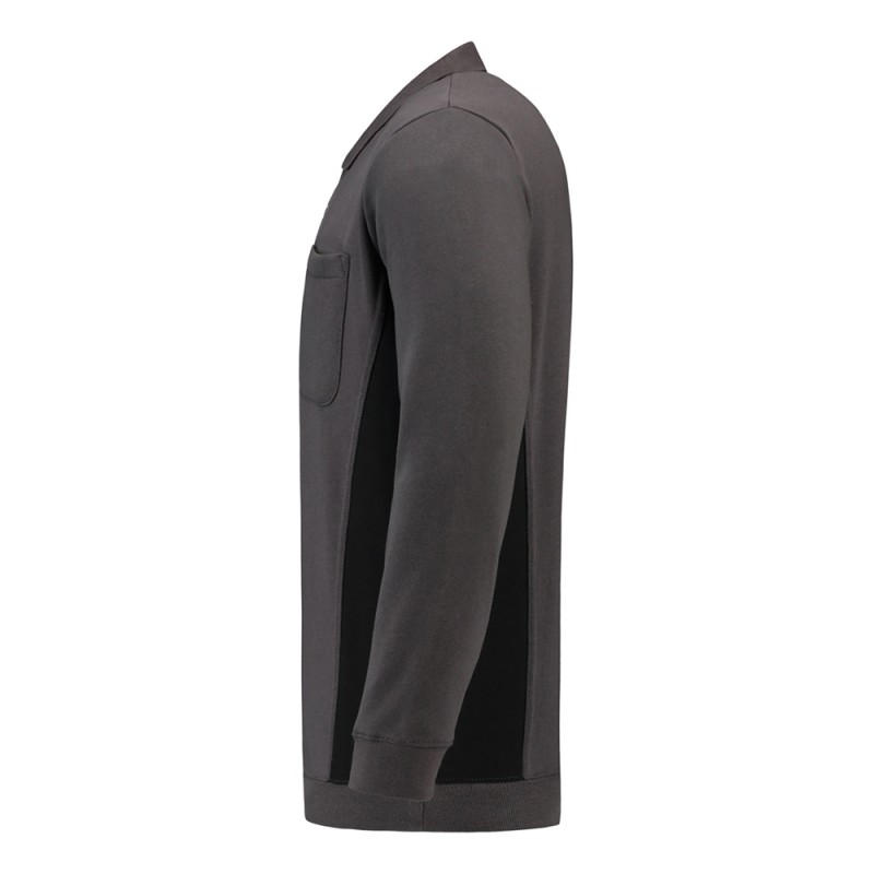 TRICORP 302001/TS2000 Polosweater Bicolor Borstzak darkgrey-black