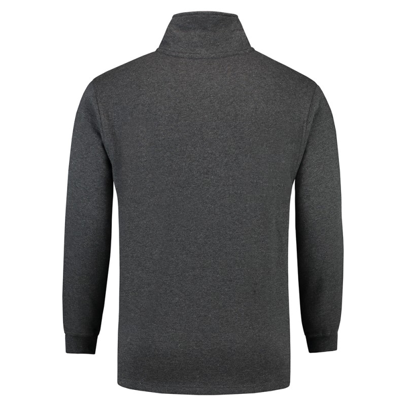 TRICORP 301010/ZS280 Sweater Ritskraag antracite melange TRICORP 301010/ZS280 Sweater Ritskraag antracite melange