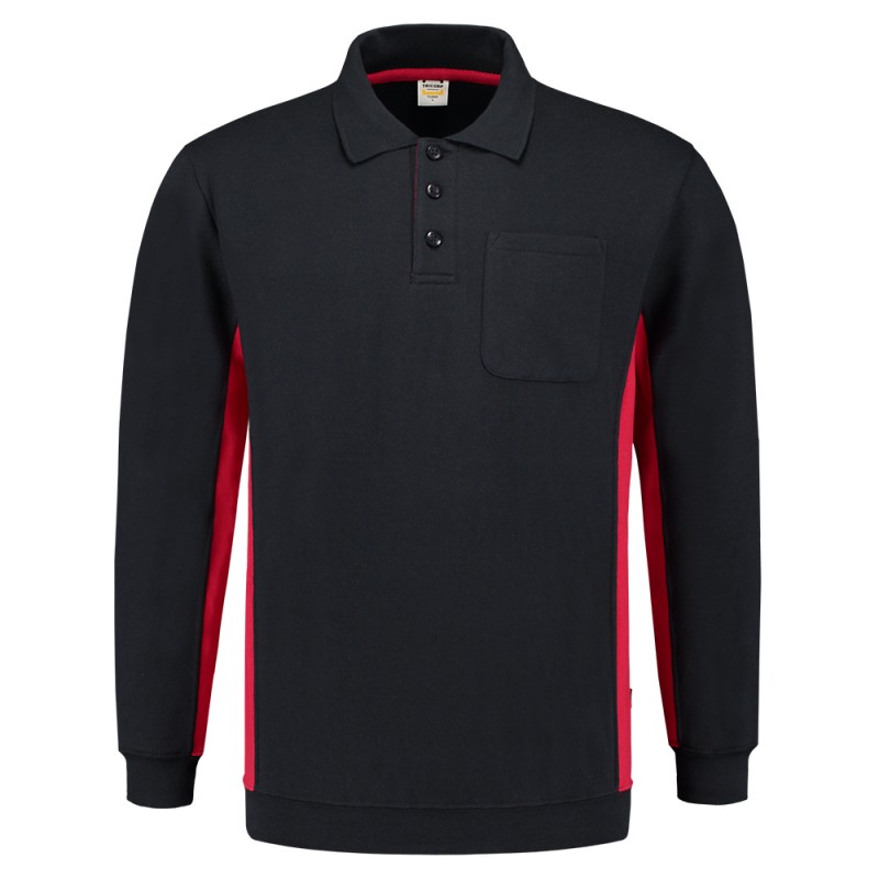 TRICORP 302001/TS2000 Polosweater Bicolor Borstzak navy-red