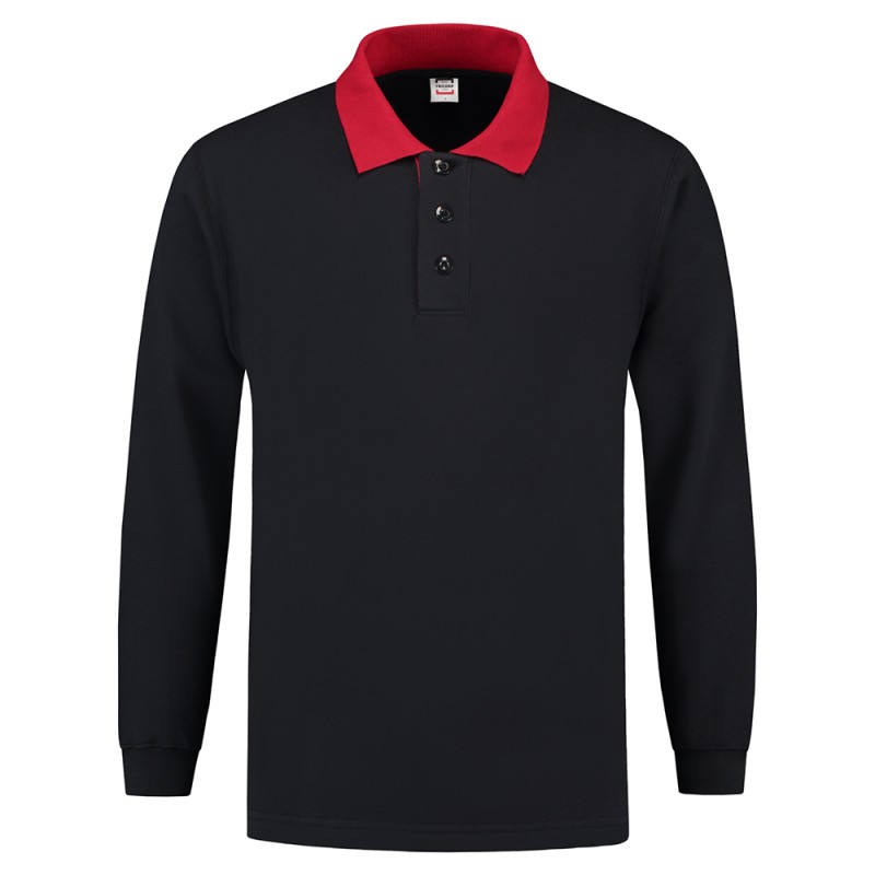 TRICORP 301006/PSC280 Polosweater Contrast navy-red