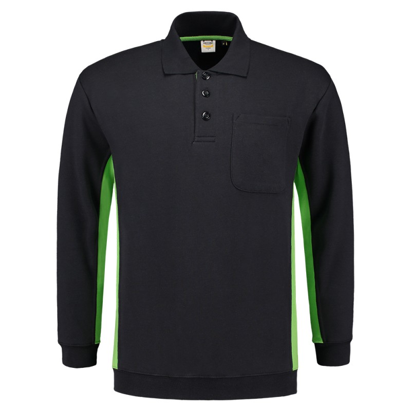 TRICORP 302001/TS2000 Polosweater Bicolor Borstzak navy-lime