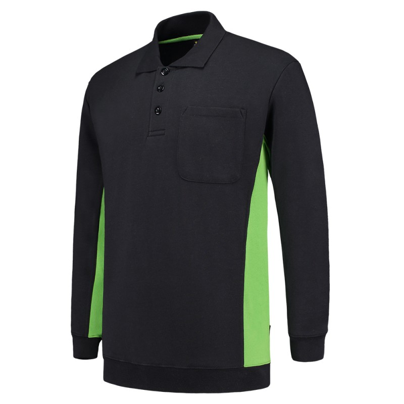 TRICORP 302001/TS2000 Polosweater Bicolor Borstzak navy-lime TRICORP 302001/TS2000 Polosweater Bicolor Borstzak navy-lime