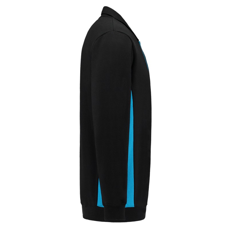 TRICORP 302001/TS2000 Polosweater Bicolor Borstzak black-turquoise