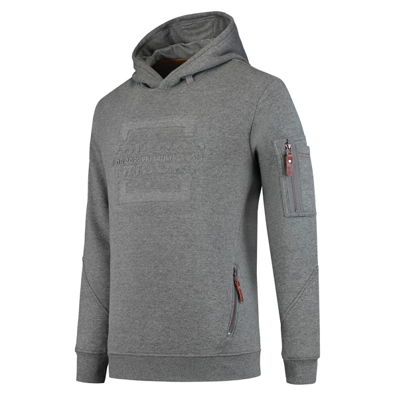 TRICORP 304004 Sweater Premium Capuchon Logo stonemel
