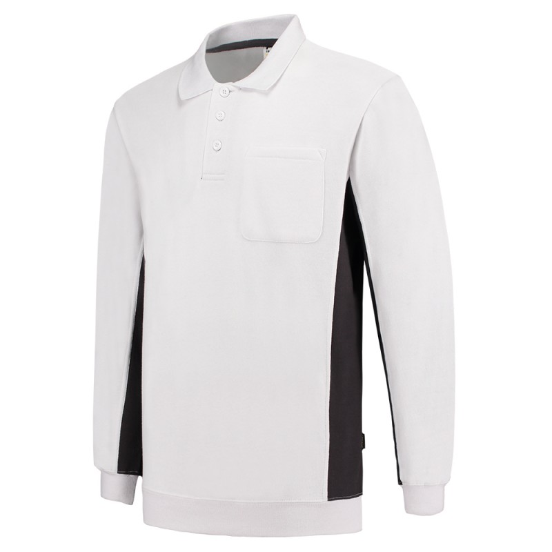 TRICORP 302001/TS2000 Polosweater Bicolor Borstzak white-darkgrey TRICORP 302001/TS2000 Polosweater Bicolor Borstzak white-darkgrey