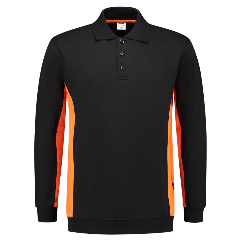 TRICORP 302003 Polosweater Bicolor black-orange