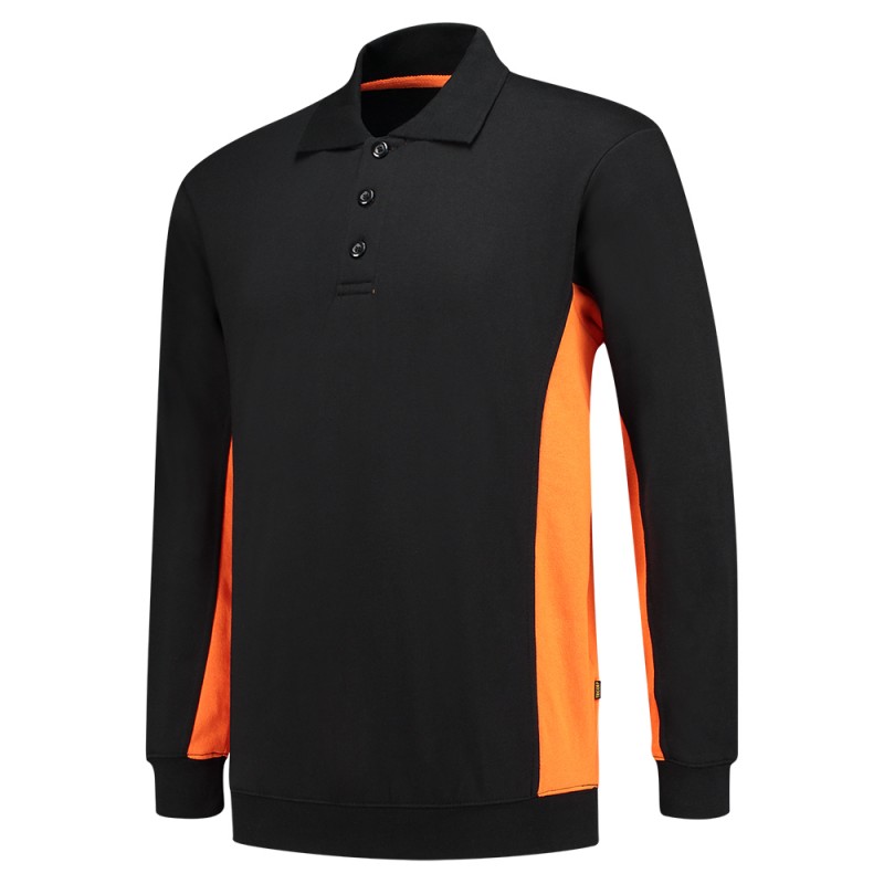 TRICORP 302003 Polosweater Bicolor black-orange