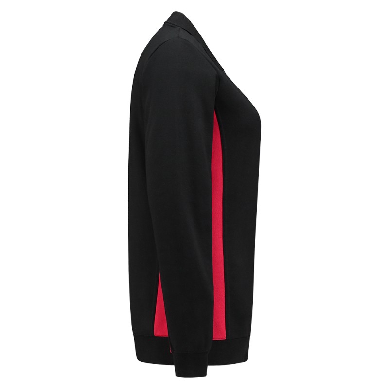 TRICORP 302002 Polosweater Bicolor Dames black-red TRICORP 302002 Polosweater Bicolor Dames black-red