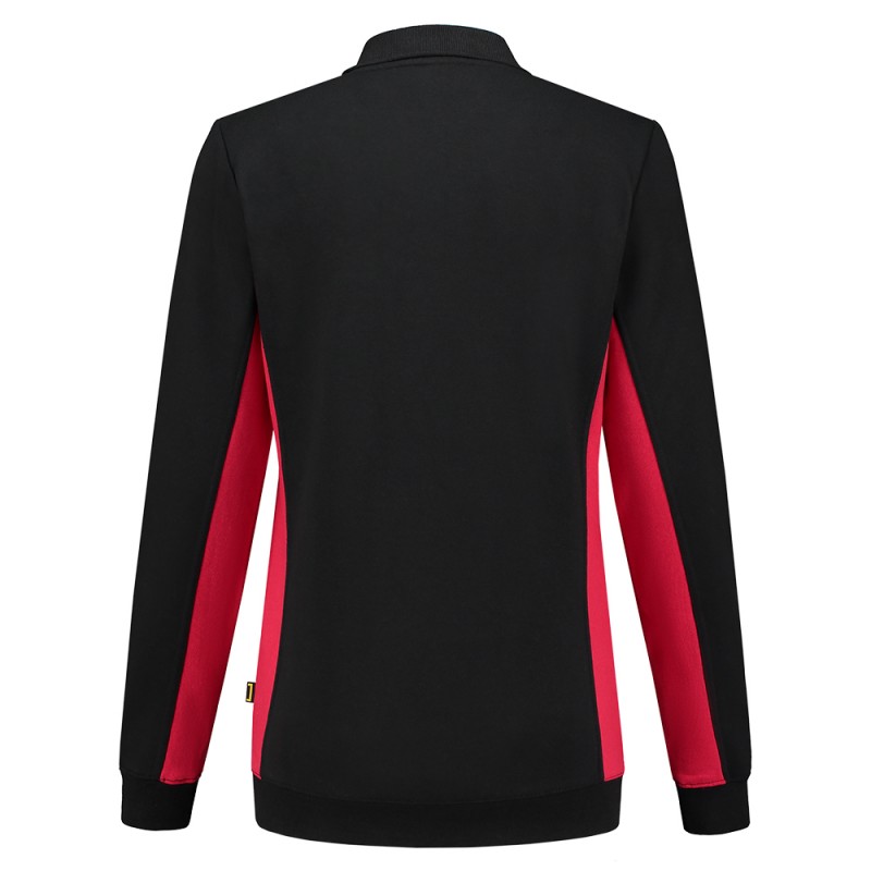 TRICORP 302002 Polosweater Bicolor Dames black-red