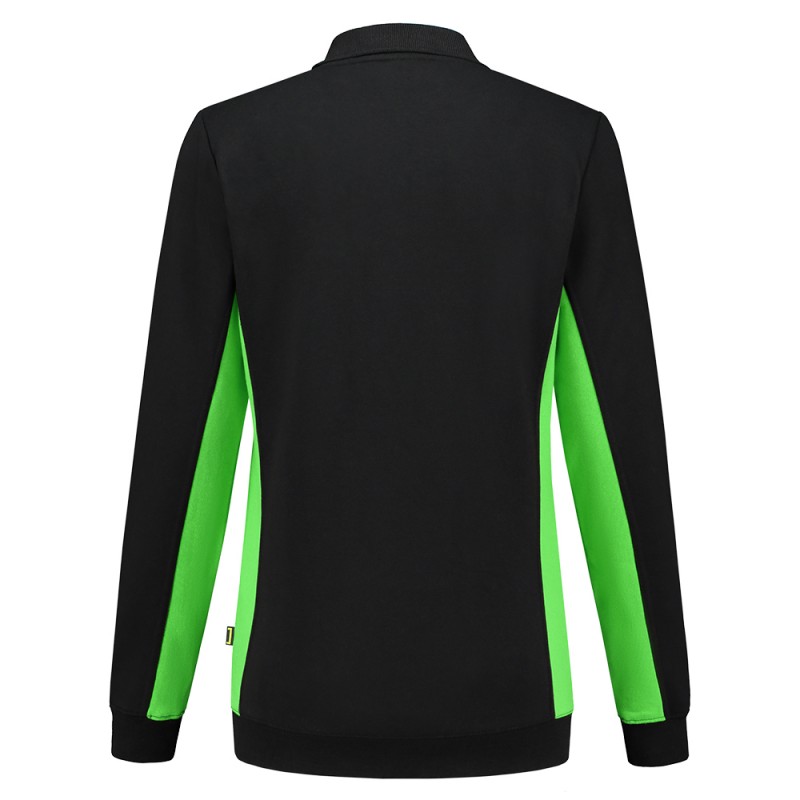 TRICORP 302002 Polosweater Bicolor Dames black-lime TRICORP 302002 Polosweater Bicolor Dames black-lime