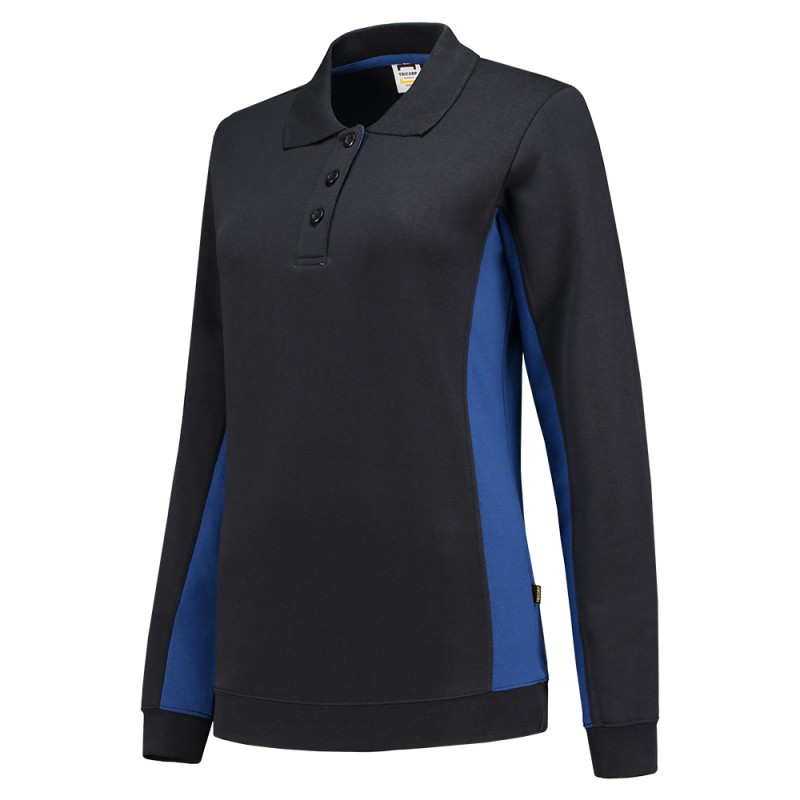 TRICORP 302002 Polosweater Bicolor Dames navy-royalblue TRICORP 302002 Polosweater Bicolor Dames navy-royalblue