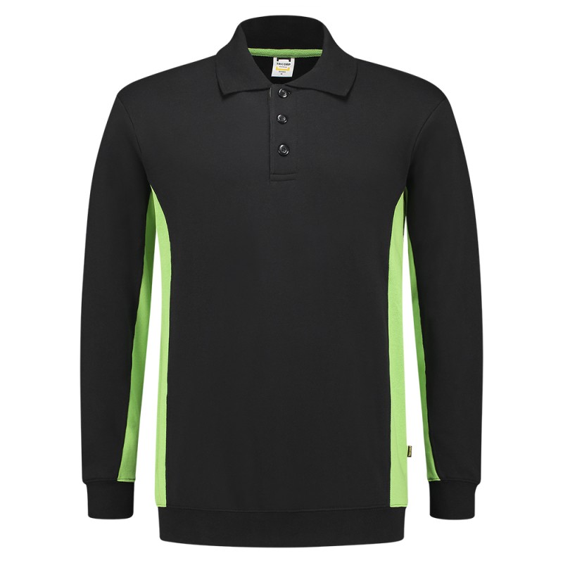 TRICORP 302003 Polosweater Bicolor black-lime