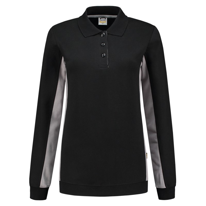 TRICORP 302002 Polosweater Bicolor Dames black-grey