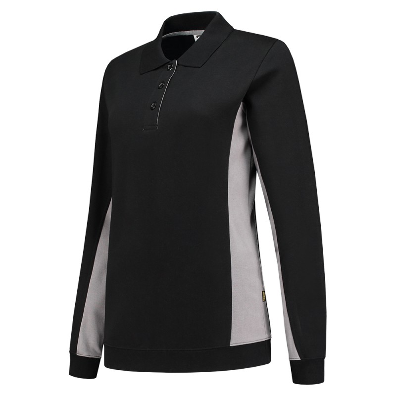 TRICORP 302002 Polosweater Bicolor Dames black-grey
