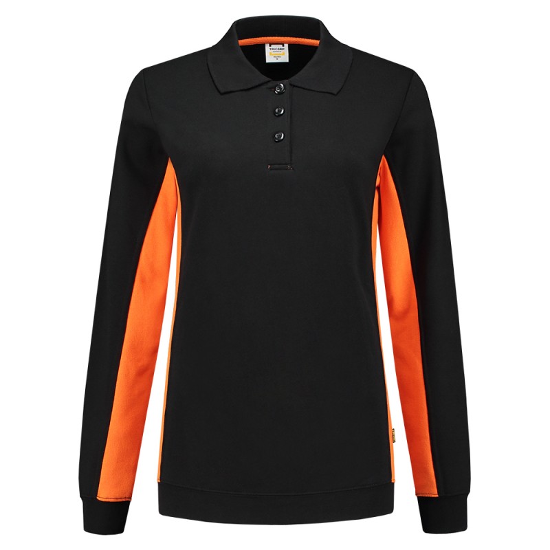 TRICORP 302002 Polosweater Bicolor Dames black-orange