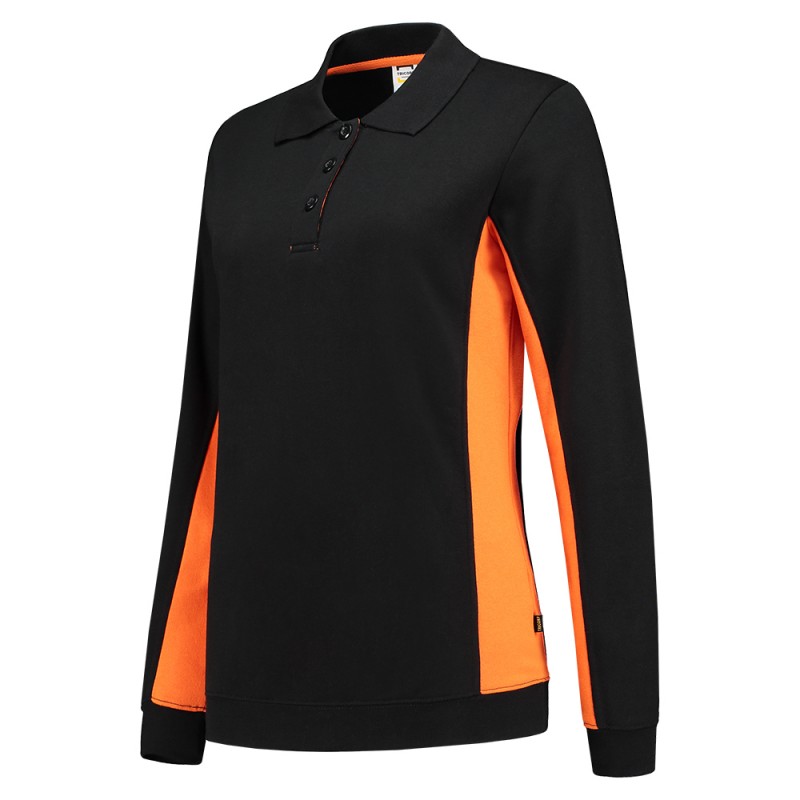 TRICORP 302002 Polosweater Bicolor Dames black-orange