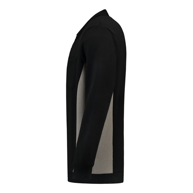 TRICORP 302001/TS2000 Polosweater Bicolor Borstzak black-grey TRICORP 302001/TS2000 Polosweater Bicolor Borstzak black-grey