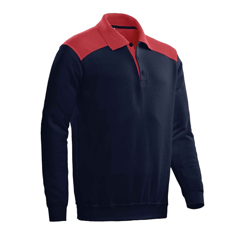 SANTINO Polosweater Tesla real navy / red