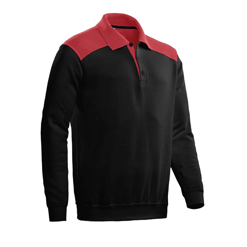 SANTINO Polosweater Tesla black / red