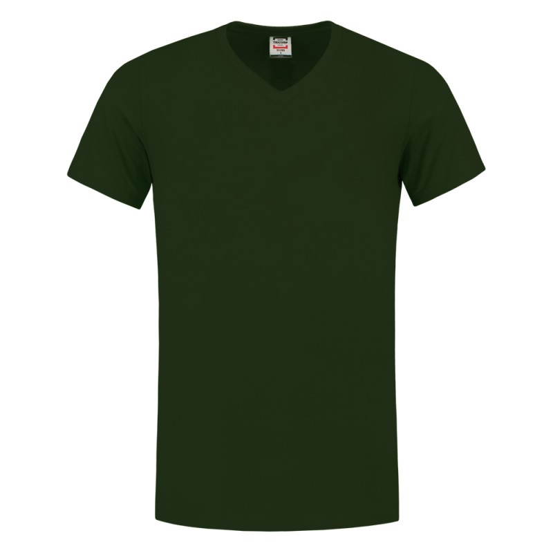 TRICORP 101005/TFV160 T-Shirt V Hals SlimFit bottlegreen