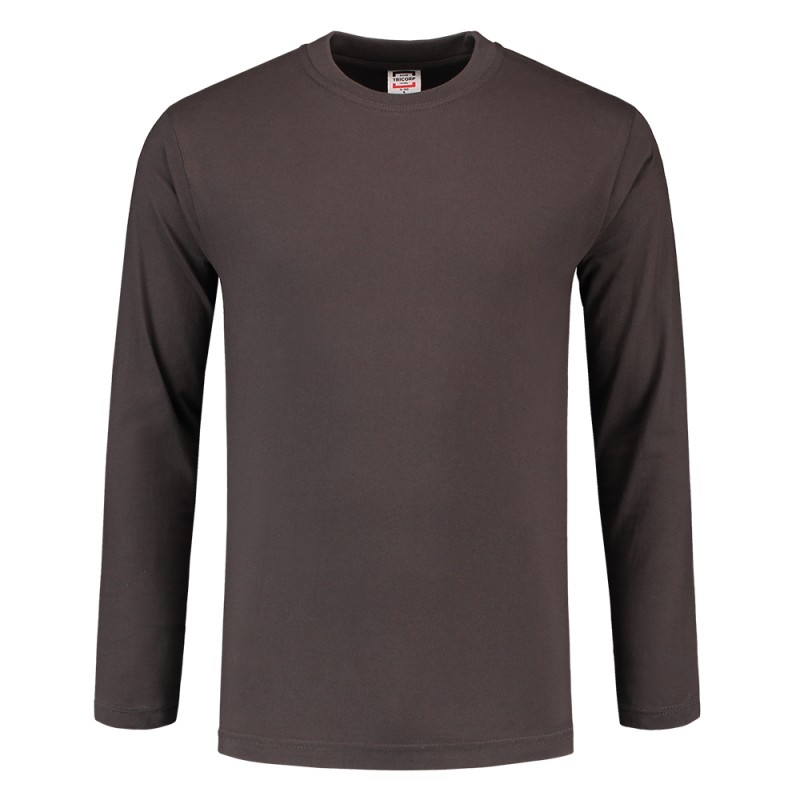 TRICORP 101015 T-Shirt Lange Mouw 60°C Wasbaar darkgrey