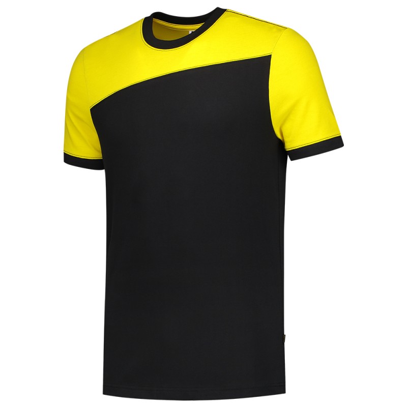 TRICORP 102006 T-Shirt Bicolor Naden black-yellow