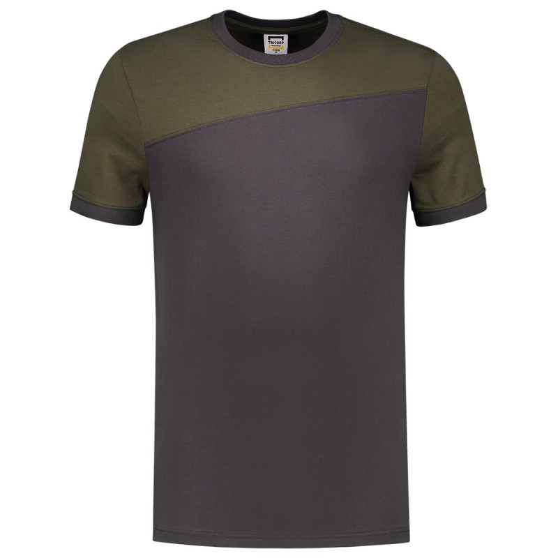 TRICORP 102006 T-Shirt Bicolor Naden darkgrey-army