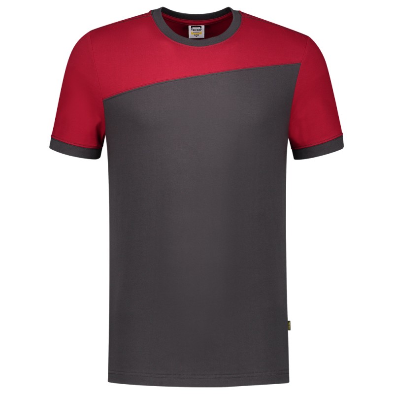 TRICORP 102006 T-Shirt Bicolor Naden darkgrey-red