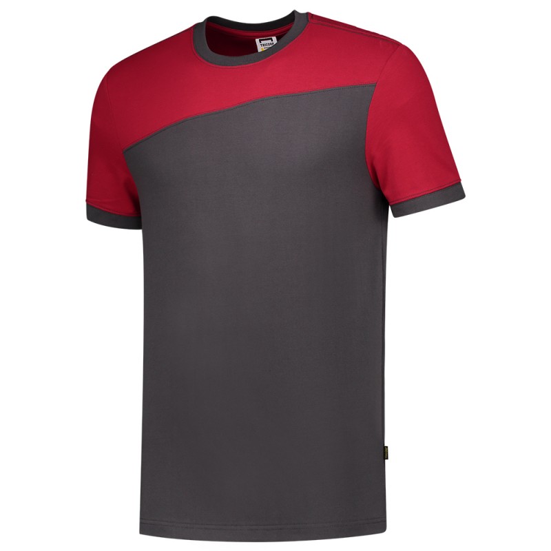 TRICORP 102006 T-Shirt Bicolor Naden darkgrey-red
