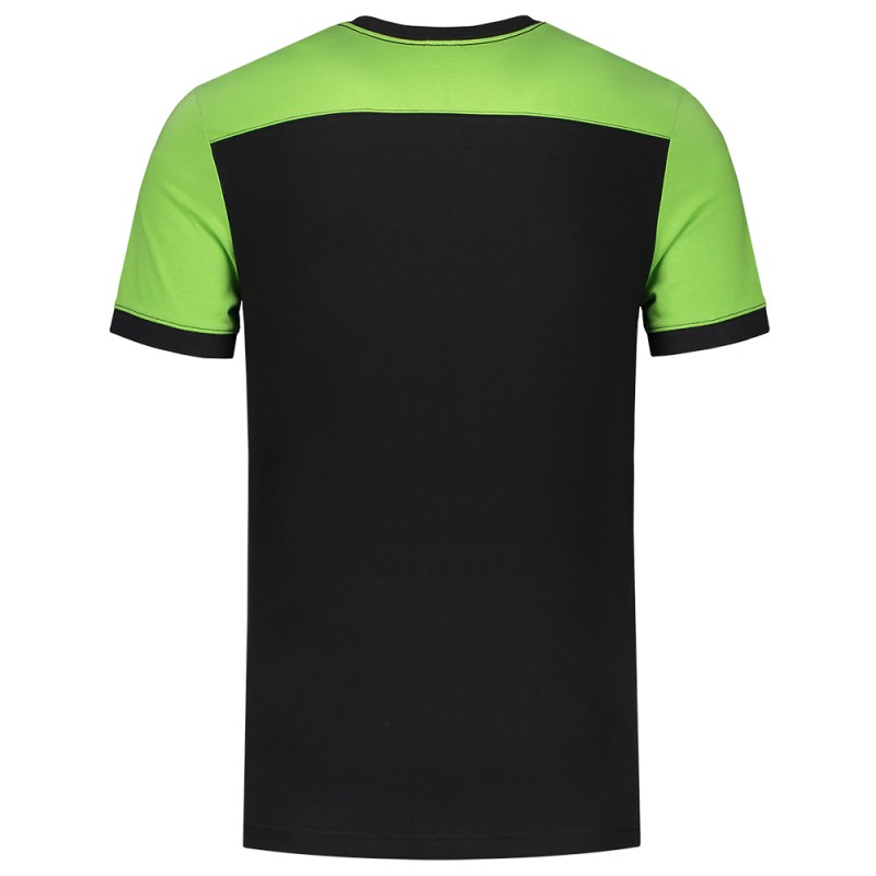 TRICORP 102006 T-Shirt Bicolor Naden black-lime