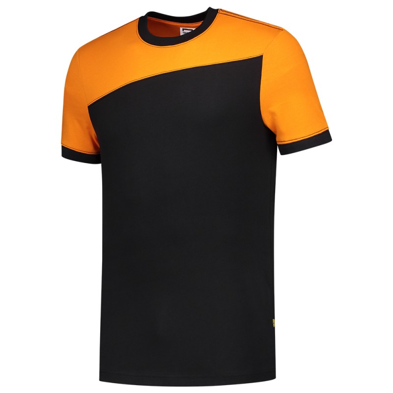 TRICORP 102006 T-Shirt Bicolor Naden black-orange