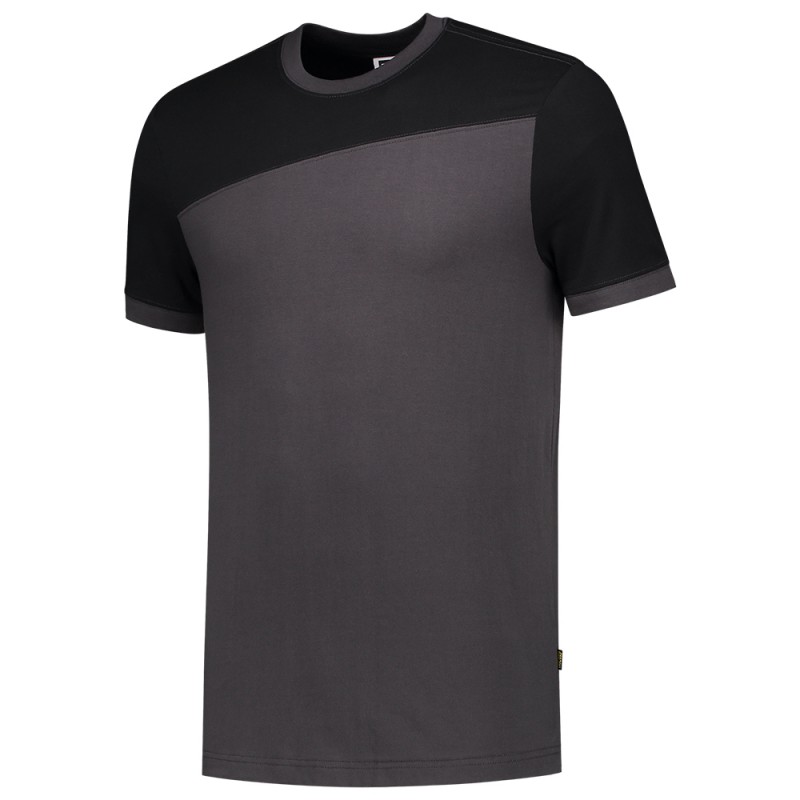 TRICORP 102006 T-Shirt Bicolor Naden darkgrey-black TRICORP 102006 T-Shirt Bicolor Naden darkgrey-black