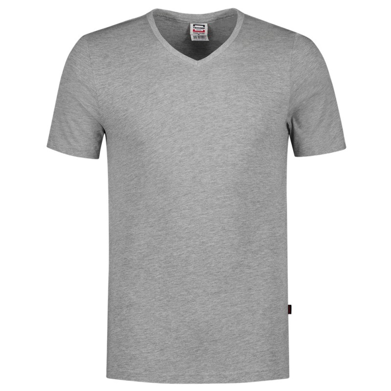 TRICORP 101005 (TFV160) T-Shirt V Hals Slim Fit grijsmelange
