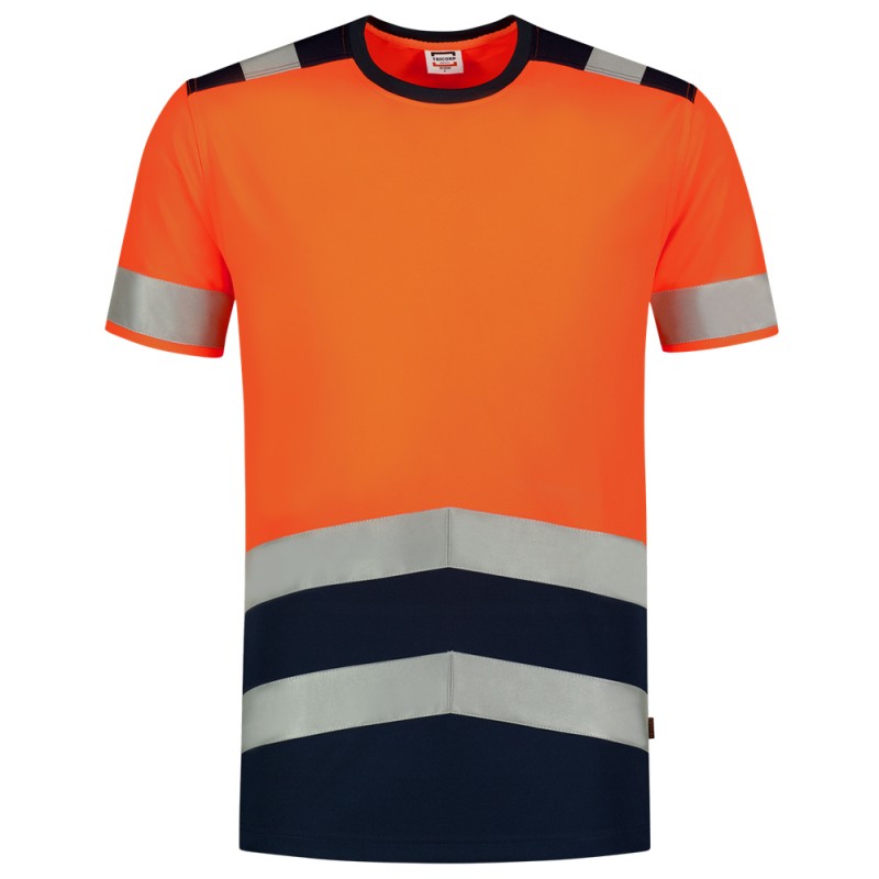 TRICORP 103006 T-Shirt High Vis Bicolor fluor oranje/ink
