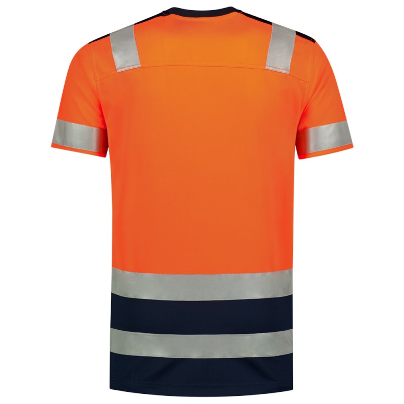 TRICORP 103006 T-Shirt High Vis Bicolor fluor oranje/ink