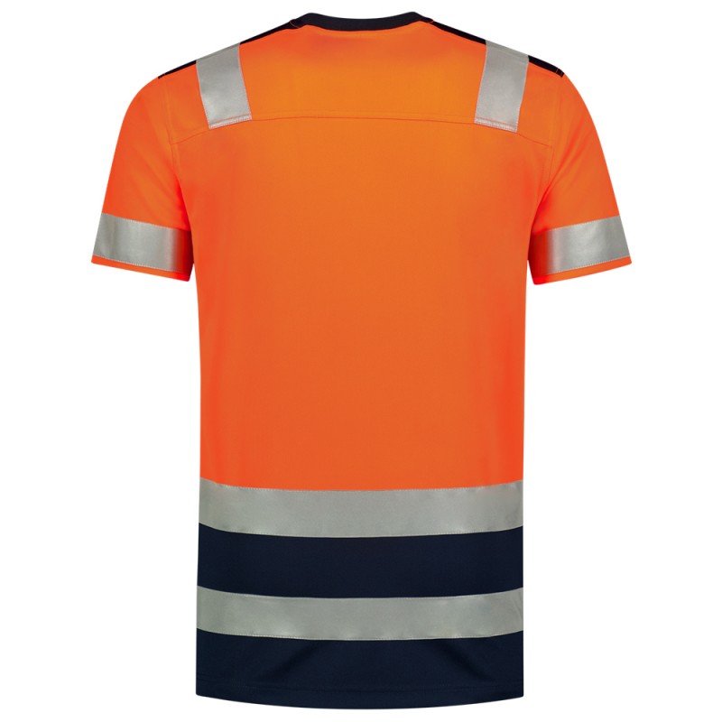 TRICORP 103006 T-Shirt High Vis Bicolor fluor oranje/ink