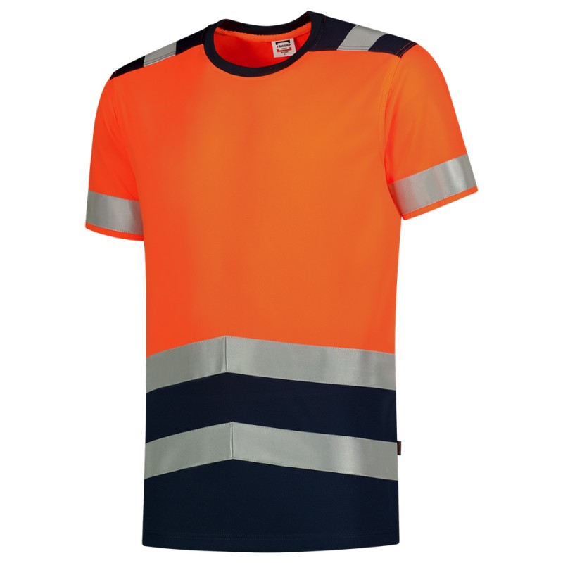 TRICORP 103006 T-Shirt High Vis Bicolor fluor oranje/ink