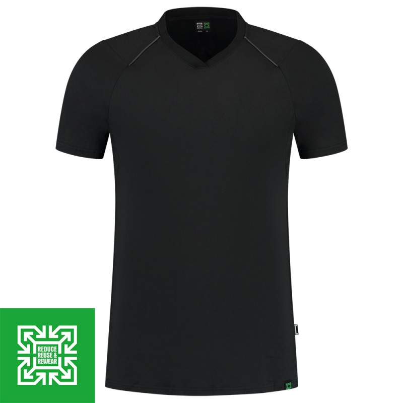 TRICORP 102701 T-shirt V-hals RE2050 zwart