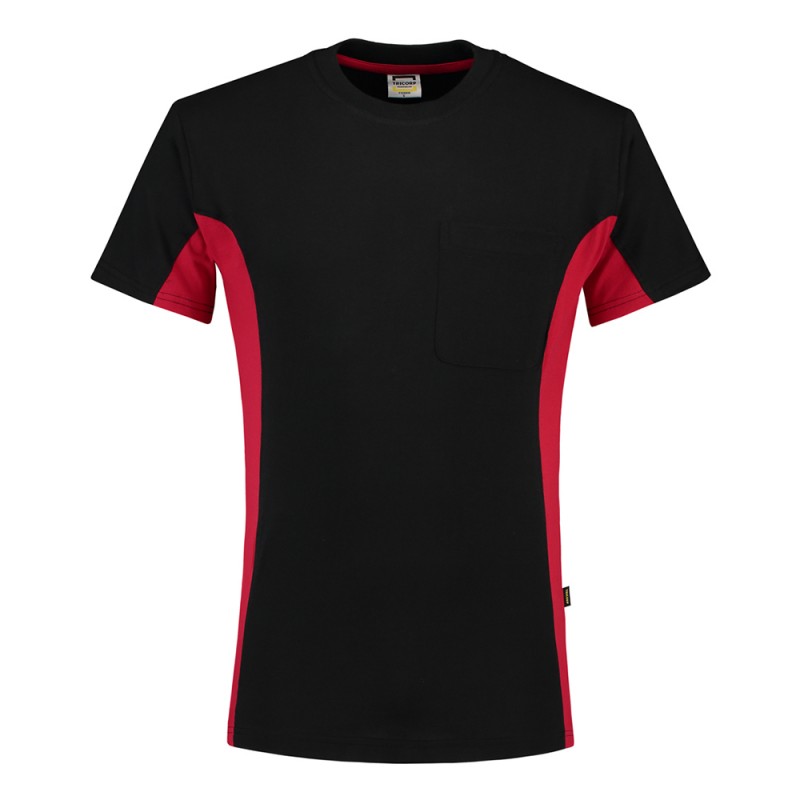 TRICORP 102002/TT2000 T-Shirt Bicolor Borstzak black-red