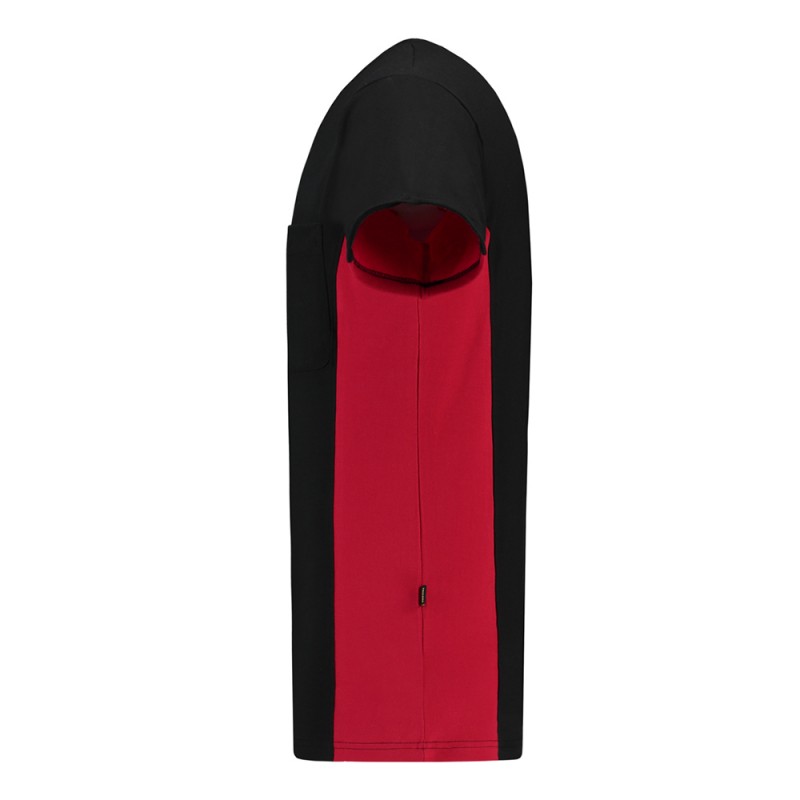 TRICORP 102002/TT2000 T-Shirt Bicolor Borstzak black-red