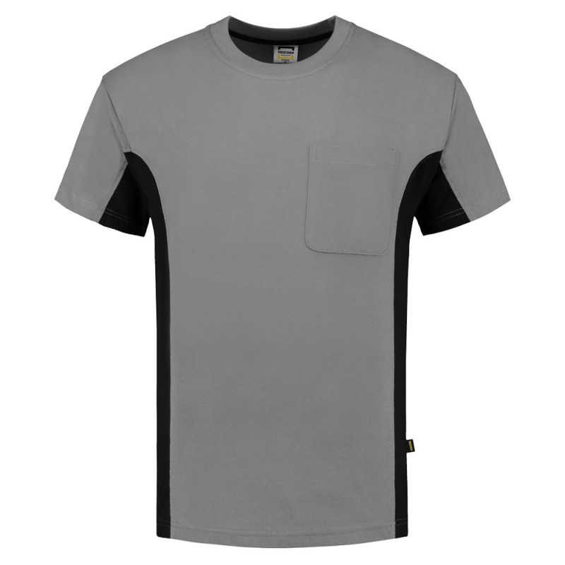 TRICORP 102002/TT2000 T-Shirt Bicolor Borstzak grey-black