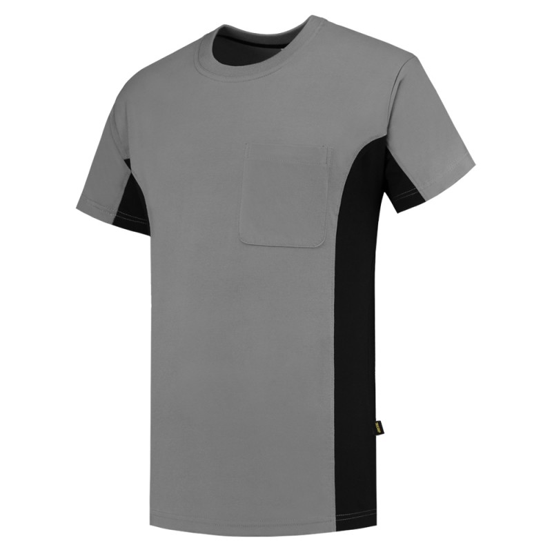 TRICORP 102002/TT2000 T-Shirt Bicolor Borstzak grey-black
