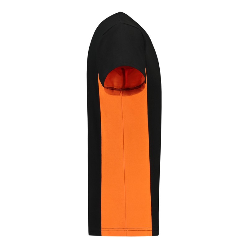 TRICORP 102002/TT2000 T-Shirt Bicolor Borstzak black-orange