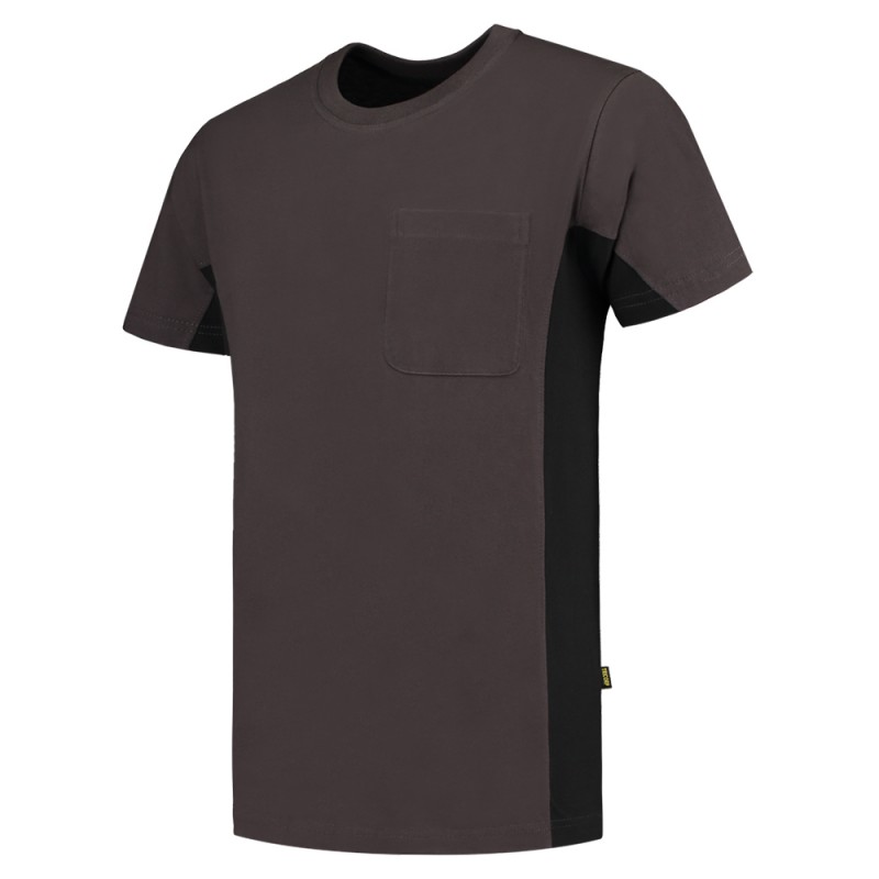 TRICORP 102002/TT2000 T-Shirt Bicolor Borstzak darkgrey-black