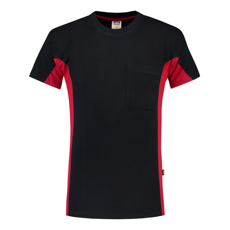 TRICORP 102002/TT2000 T-Shirt Bicolor Borstzak navy-red