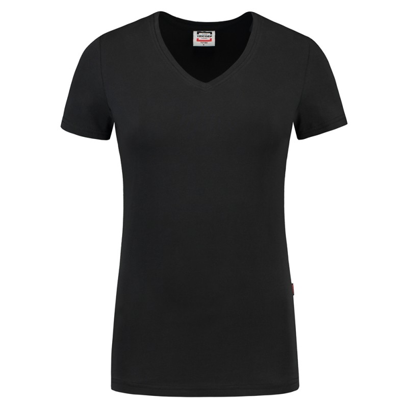 TRICORP 101008/TVT190 T-Shirt V Hals SlimFit Dames black