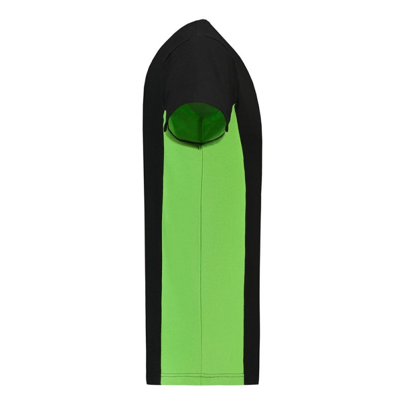 TRICORP 102002/TT2000 T-Shirt Bicolor Borstzak black-lime