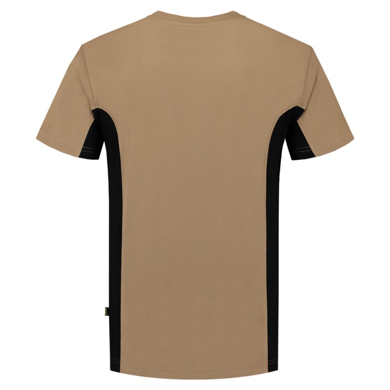 TRICORP 102002 T-Shirt Bicolor Borstzak Khaki/Zwart OUTLET