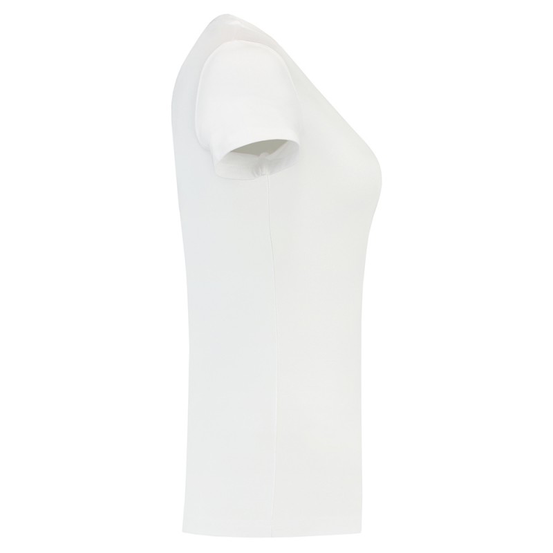 TRICORP 101008/TVT190 T-Shirt V Hals SlimFit Dames white