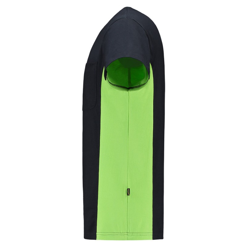 TRICORP 102002/TT2000 T-Shirt Bicolor Borstzak navy-lime TRICORP 102002/TT2000 T-Shirt Bicolor Borstzak navy-lime